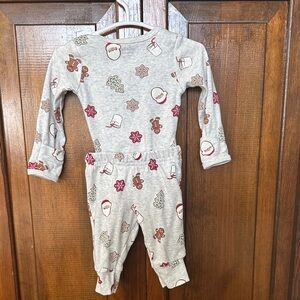 Carter's Gray Holiday Print Kids Matching Set